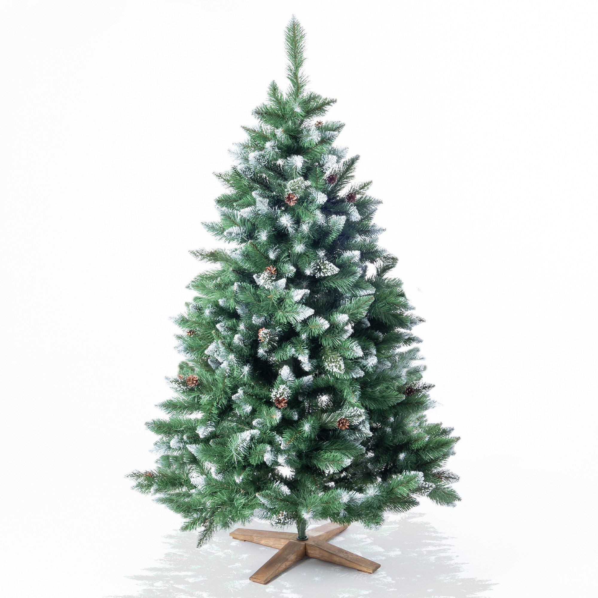 Künstlicher Weihnachtsbaum PREMIUM mit Schnee Effekt Deko Grün PVC