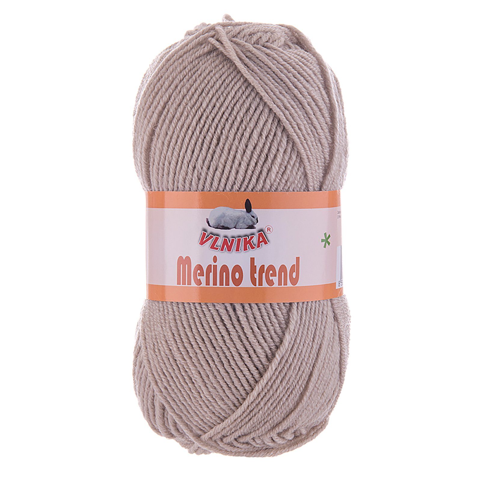 Thumbnail - VLNIKA 5 x 100g Strickgarn Merino trend Häkelwolle, 200 m, 101 beige