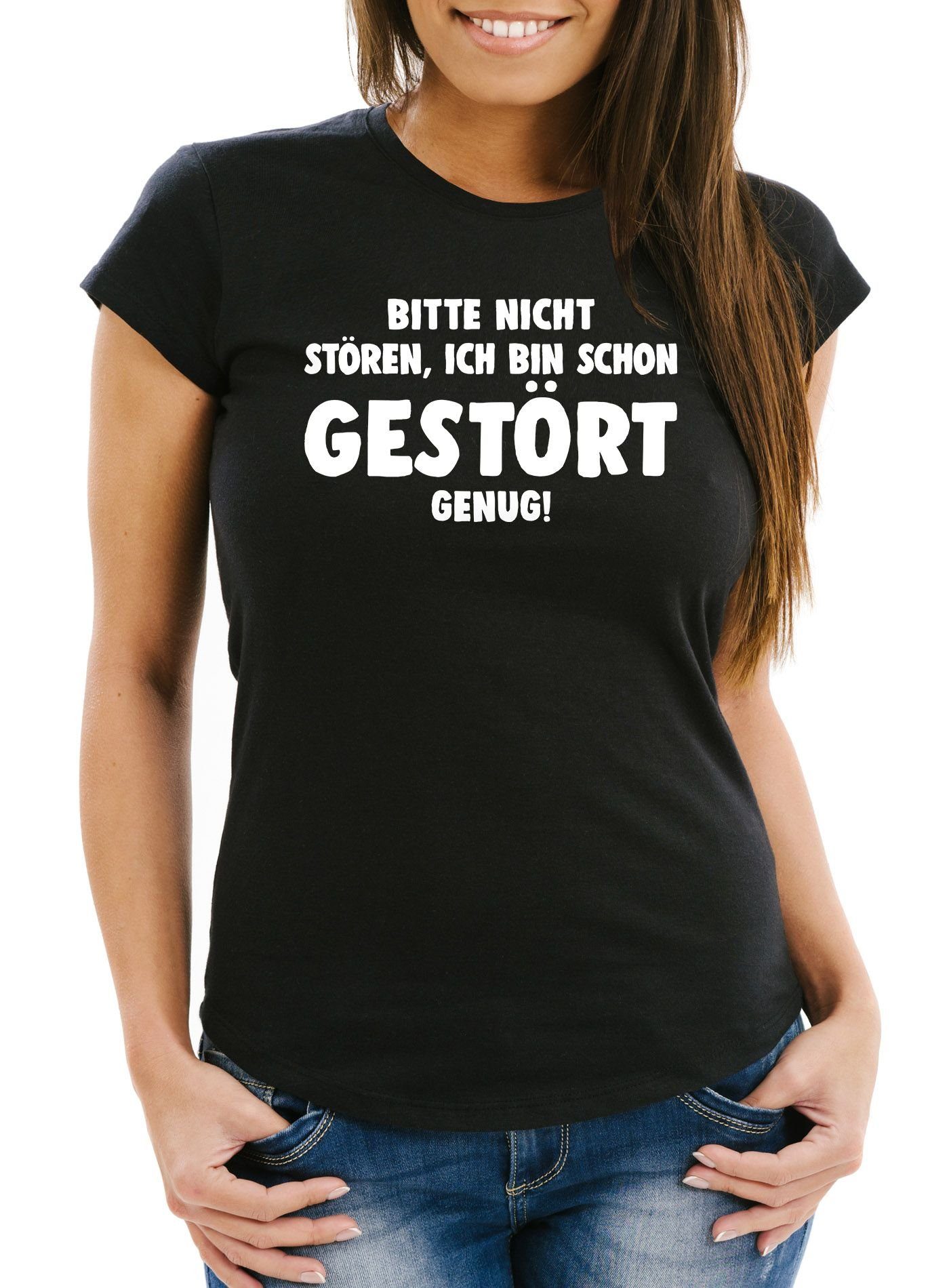 MoonWorks PrintShirt »Damen TShirt Bitte nicht stören ich bin schon