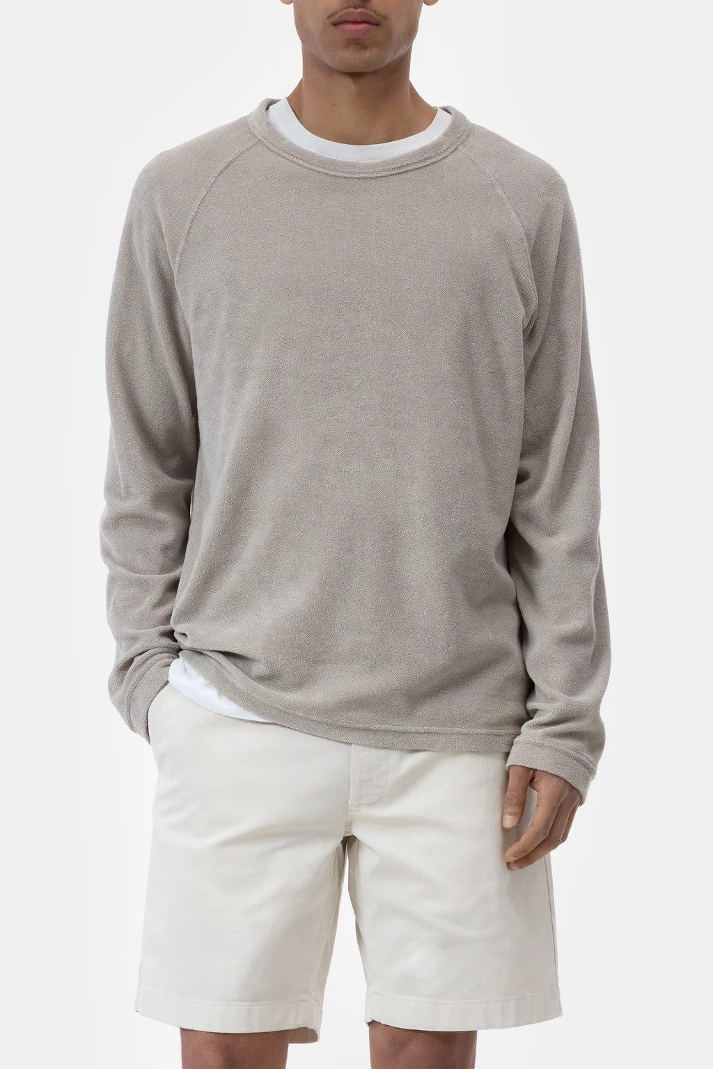 CLOSED Sweatshirt Longsleeve aus Baumwoll-Frottee