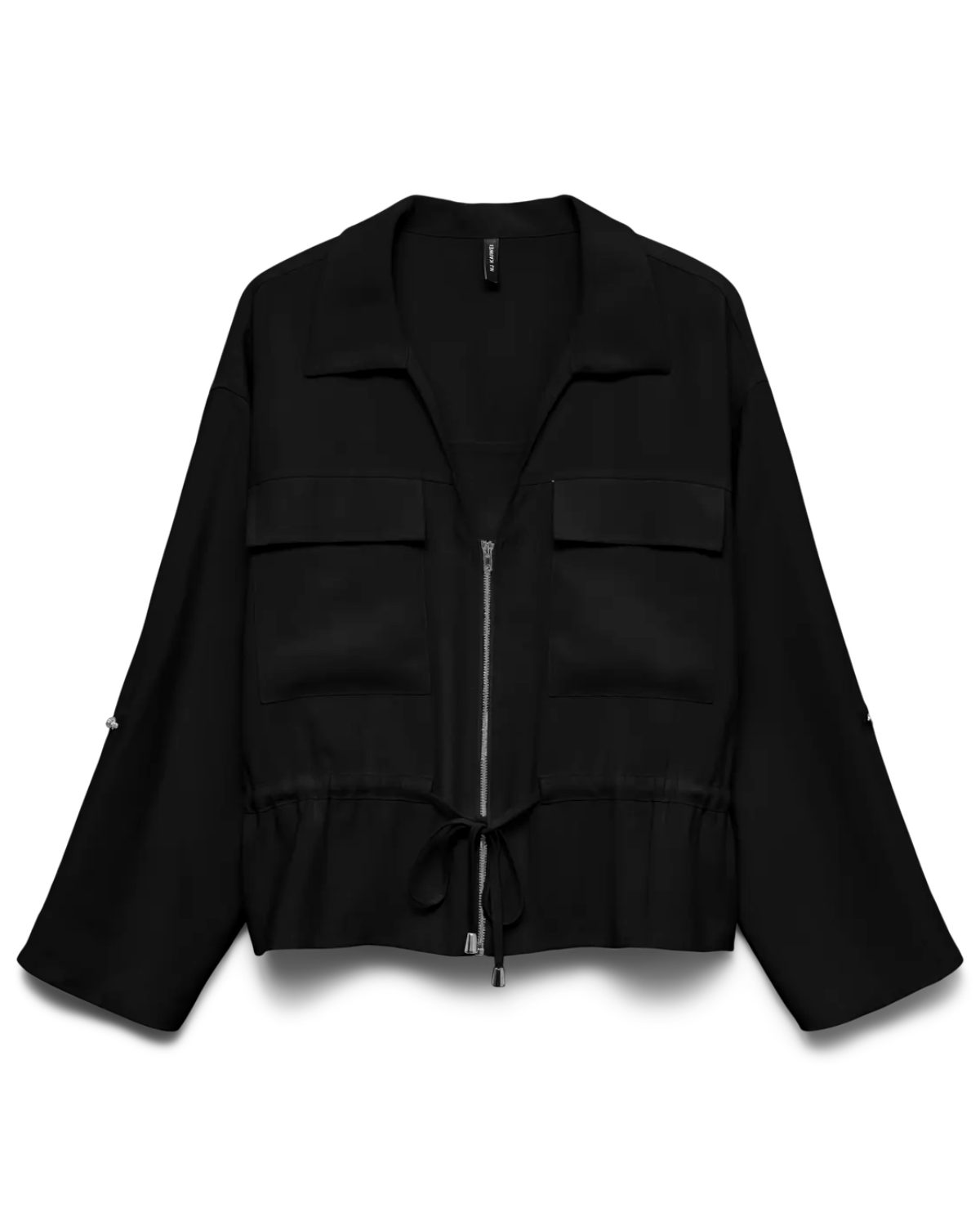 Vero Moda Langarmbluse Moderne Kurze Bluse mit Kordelzug und Krempelärmeln günstig online kaufen