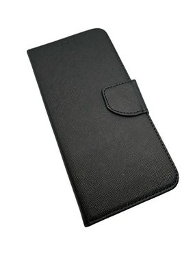 cofi1453 Handyhülle Buch Tasche "Fancy" für XIAOMI REDMI 10 Schwarz, Kunstleder Schutzhülle Handy Wallet Case Cover mit Kartenfächern, Standfunktion