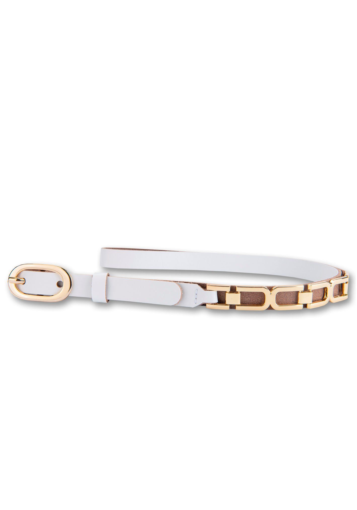 BERND GÖTZ Ledergürtel mit stylischer Goldkettenverzierung günstig online kaufen