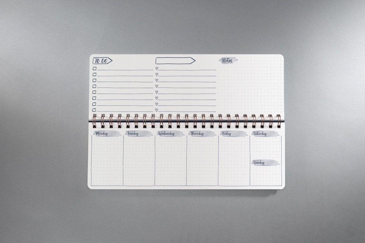 Sigel Schreibtischkalender Wochenplaner Jolie (EN) undatiert 30x11,4cm 1 Woche/2 Seiten Underwate