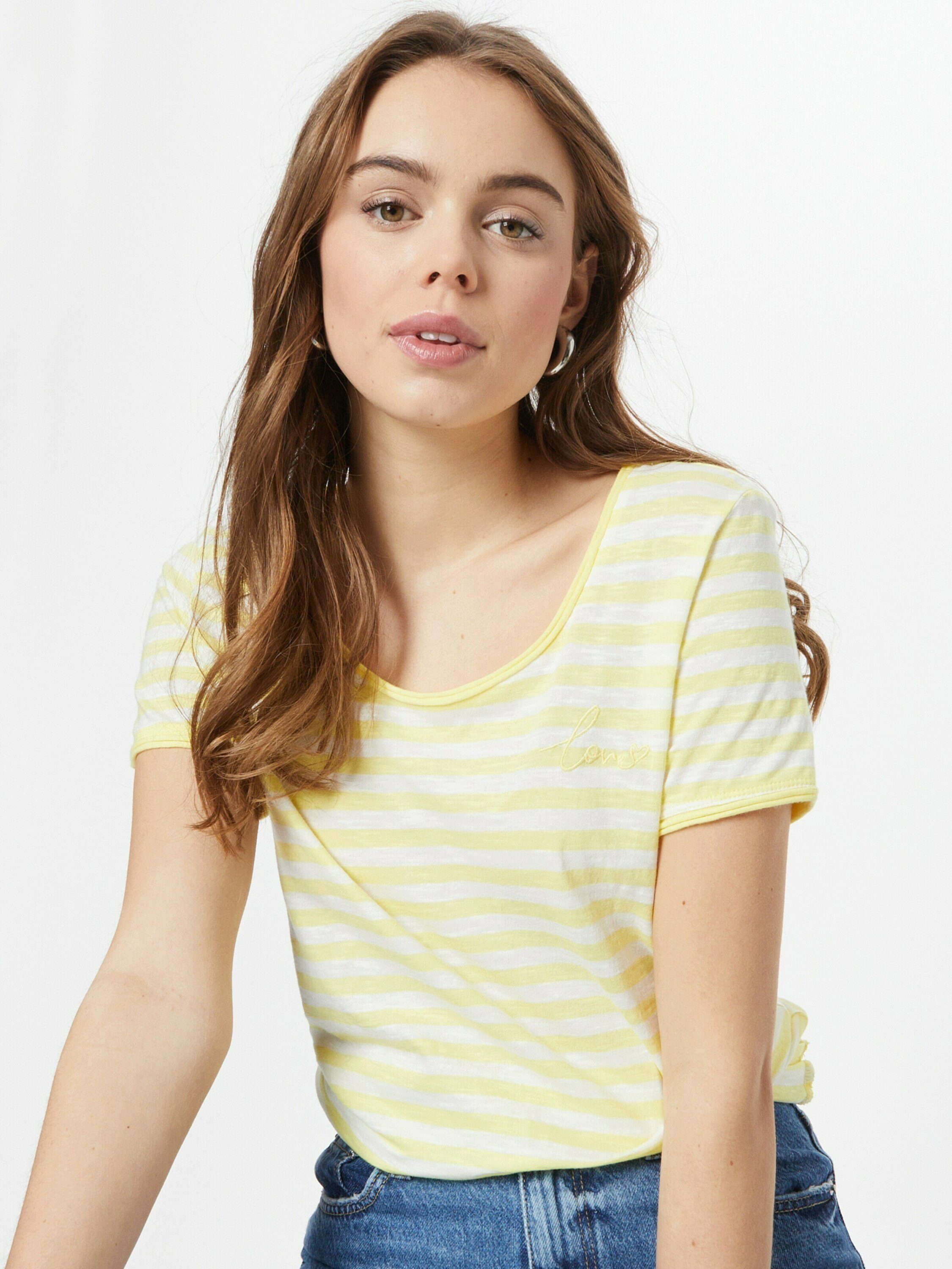 Lieblingsstück T-Shirt Cia (1-tlg) Stickerei yellow