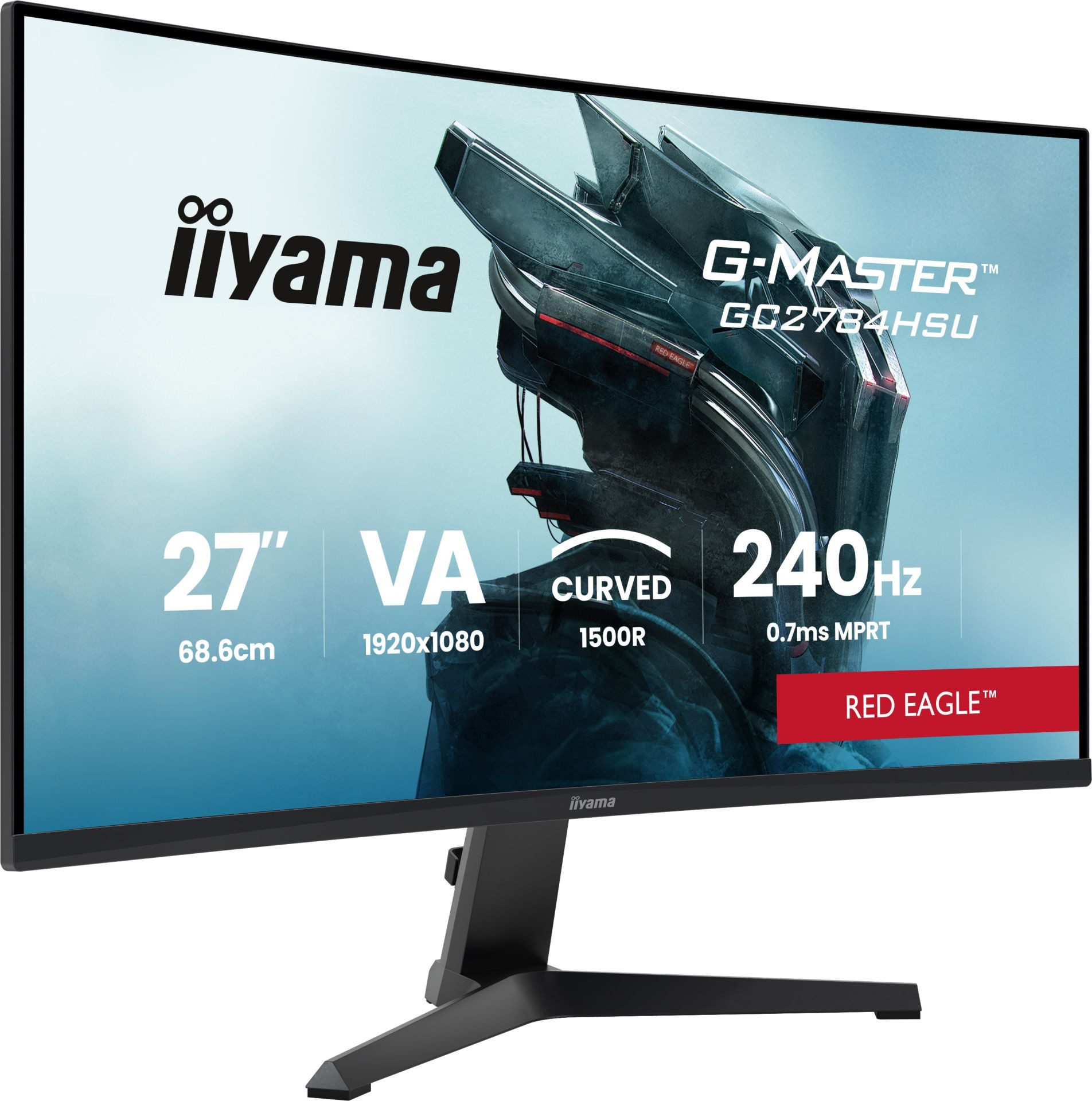 Iiyama GC2784HSU-B1 TFT-Monitor (68,6 cm/27 ", 1920 x 1080 px, Full HD, 0.7 ms Reaktionszeit, 240 Hz, G-MASTER 27 Zoll Gaming-Monitor)