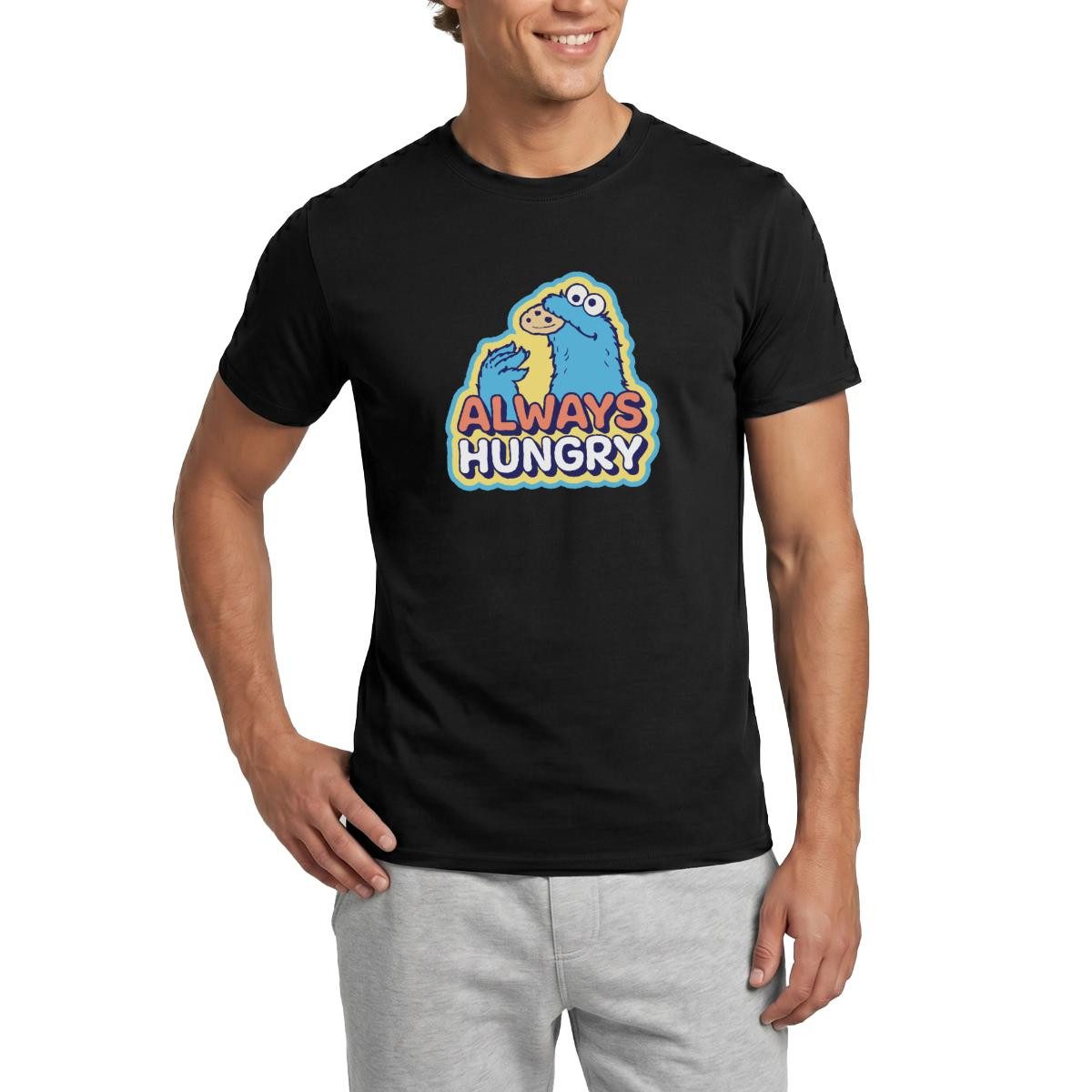 Spreadshirt T-Shirt Sesamstraße Krümelmonster Always Hungry Männer T-Shirt (1-tlg)