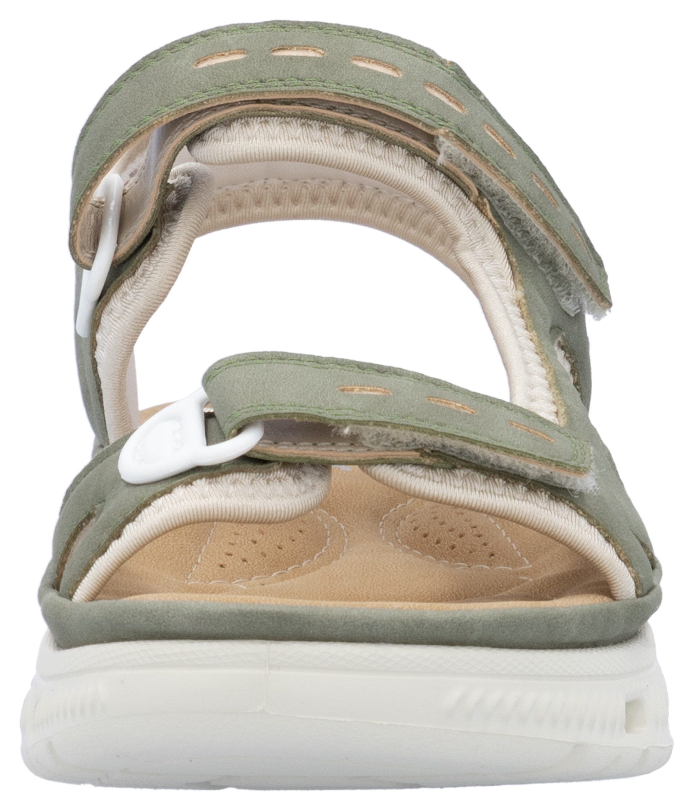 Rieker Sport Outdoorsandale Sandale, Sommerschuh, Sandalette, Plateauabsatz, mit Klettverschlüssen