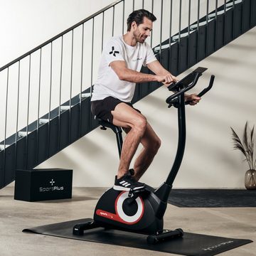 SportPlus Heimtrainer SP-HT-9510-iE, Heimtrainer, Riemenantrieb, Bremssystem mit 24 Widerstandsstufen