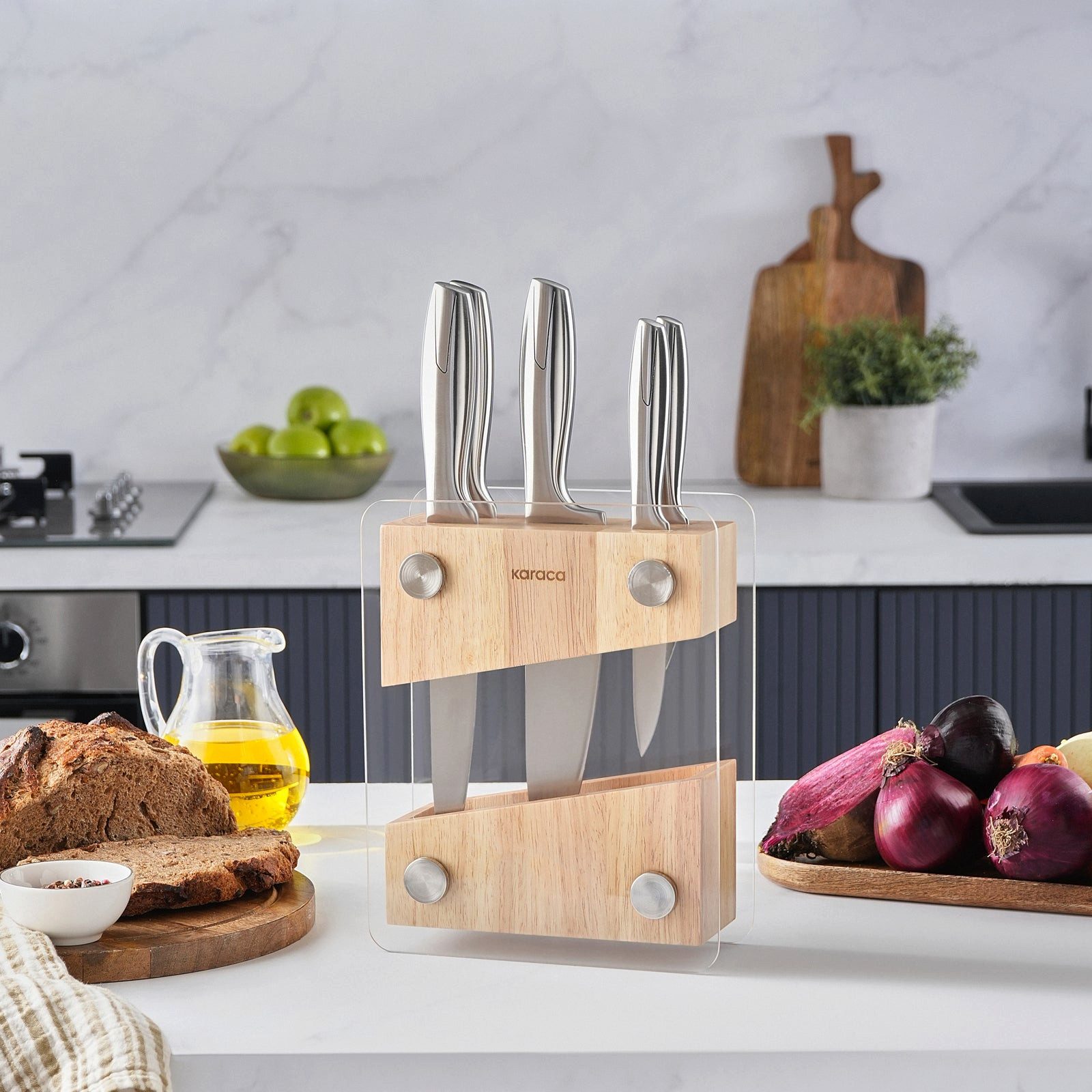 Karaca Messer-Set Karaca Meister Hamburg 6-teiliges Messerset mit Ständer
