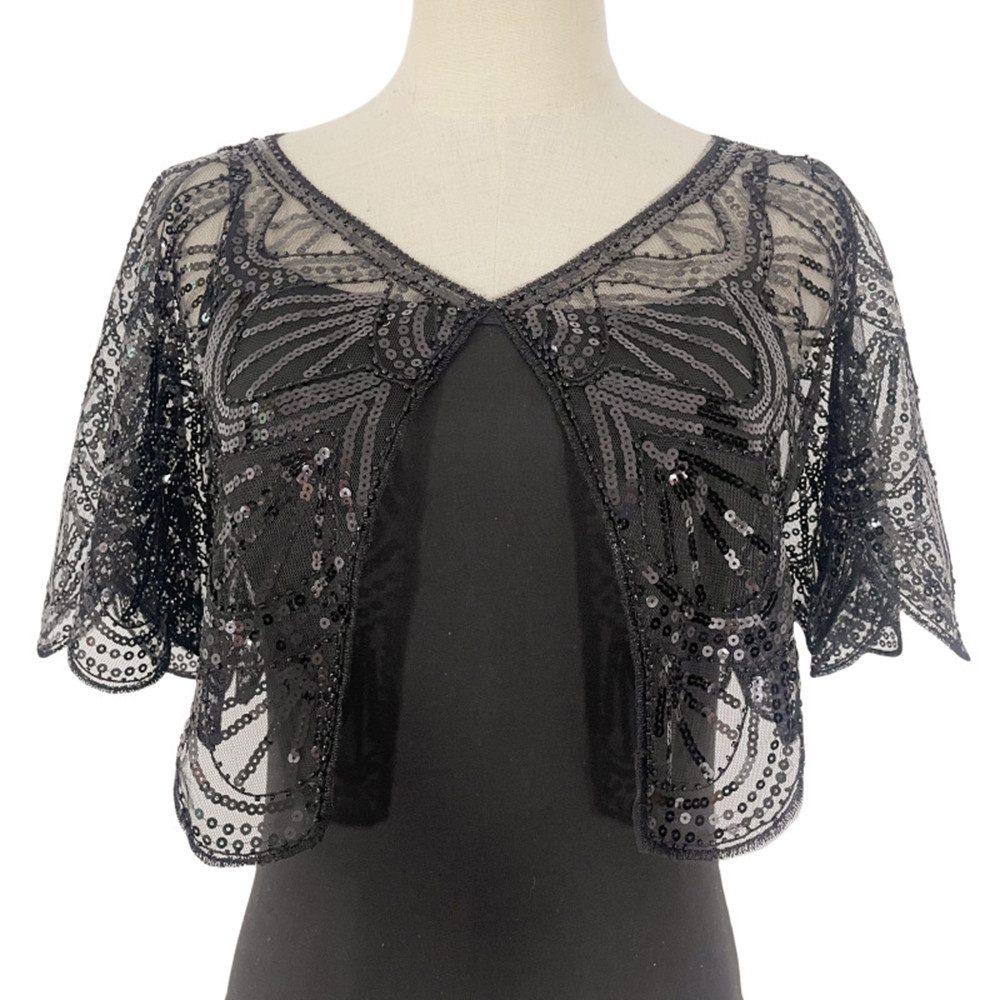Zaewry Modeschal Retro Schal Umschlagtücher für Abendkleider Stola, für Hochzeit Party Gatsby Kostüm Accessoires