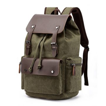 TAN.TOMI Rucksack Eleganter und lässiger Retro-Rucksack , mit Laptopfach, mit vielen Taschen sowie Laptop