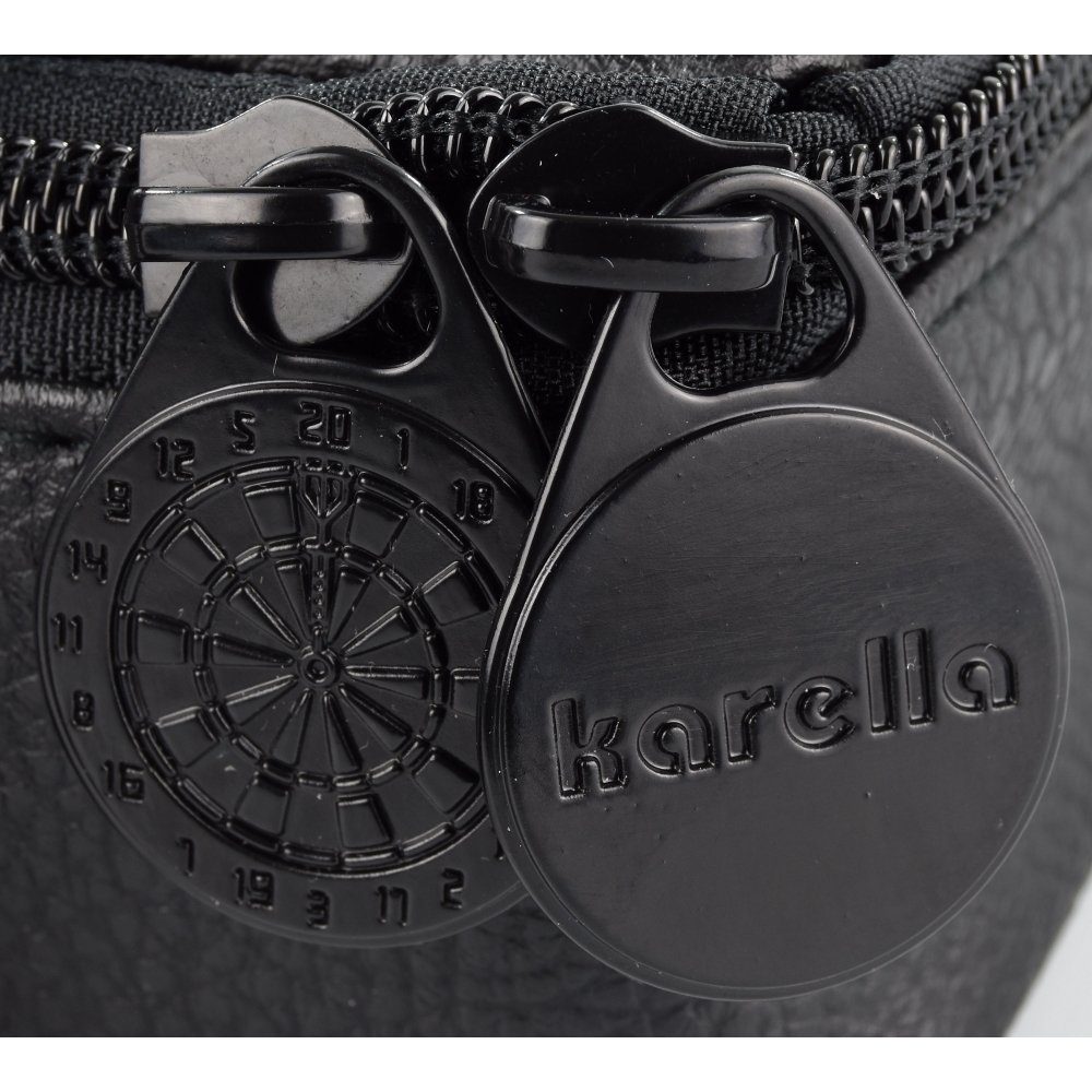 Karella Dartpfeil Darttasche MASTER PAK Kunstleder Edition, schwarz