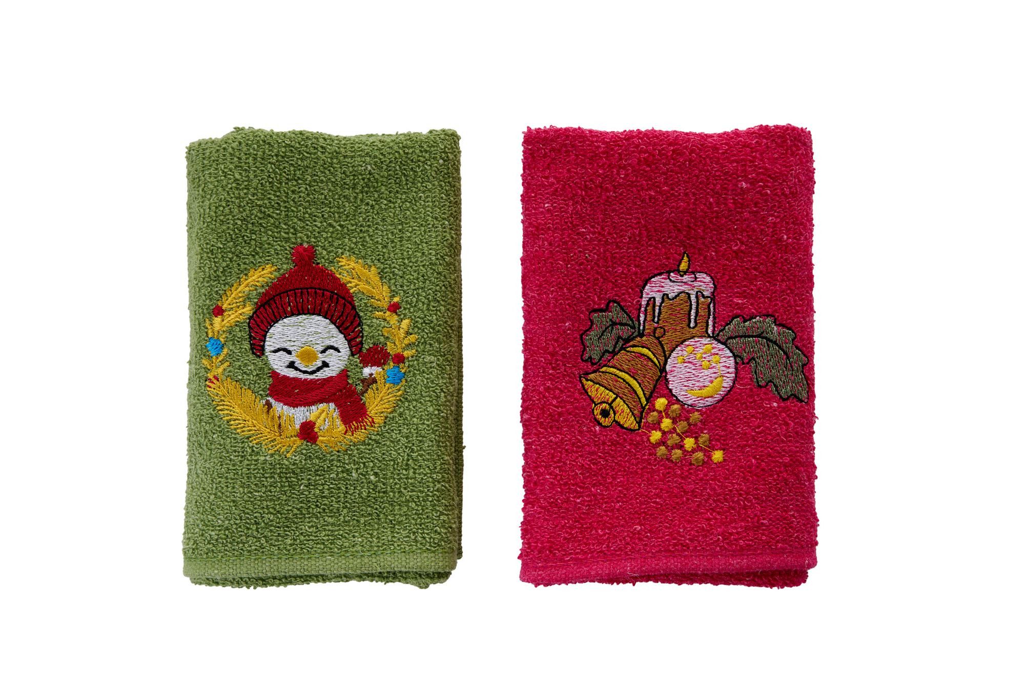 L'Essentiel Maison Waschlappen Xmas, baumwolle (Set, 2-St), Weihnachts, Weihnachtstextilien, 30 x 50 2er- oder 3er-Set