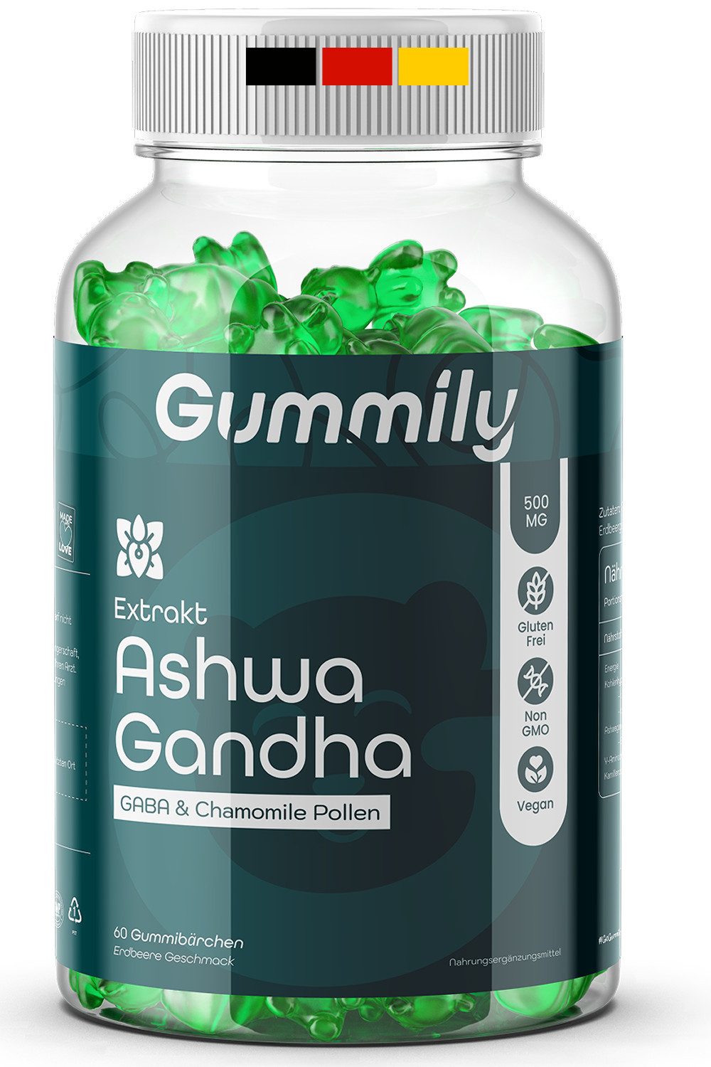 Gummily® 1500 mg Ashwagandha Komplex Gummibärchen, 180 g