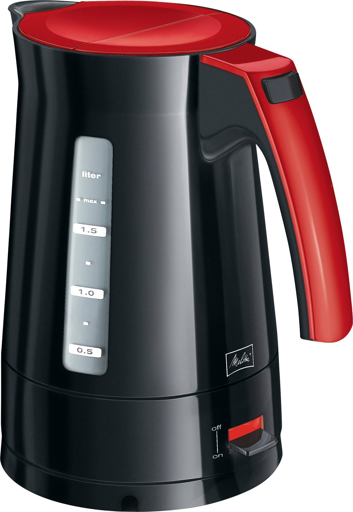 Melitta Wasserkocher Enjoy Aqua, rot, 1,7 l, 2400 W, Kalk- und  Partikelfilter | 360° Basisstation