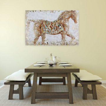 KUNSTLOFT Gemälde Kraftvoller Gigant 120x80 cm, Leinwandbild 100% HANDGEMALT Wandbild Wohnzimmer