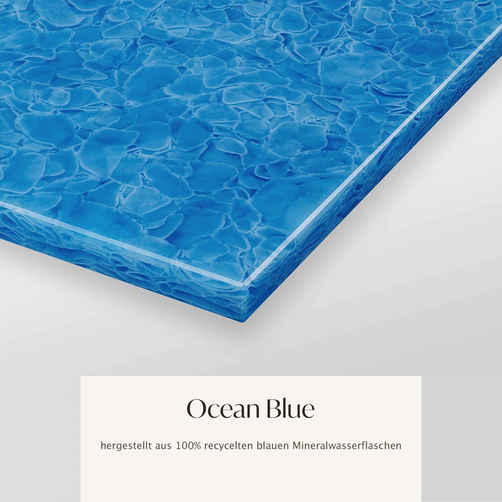 Käseplatte Dekotablett GLASKERAMIK, Blue 30x20x2cm Atelier MAGNA Glaskeramik, Ocean eckig, GRONINGEN mit