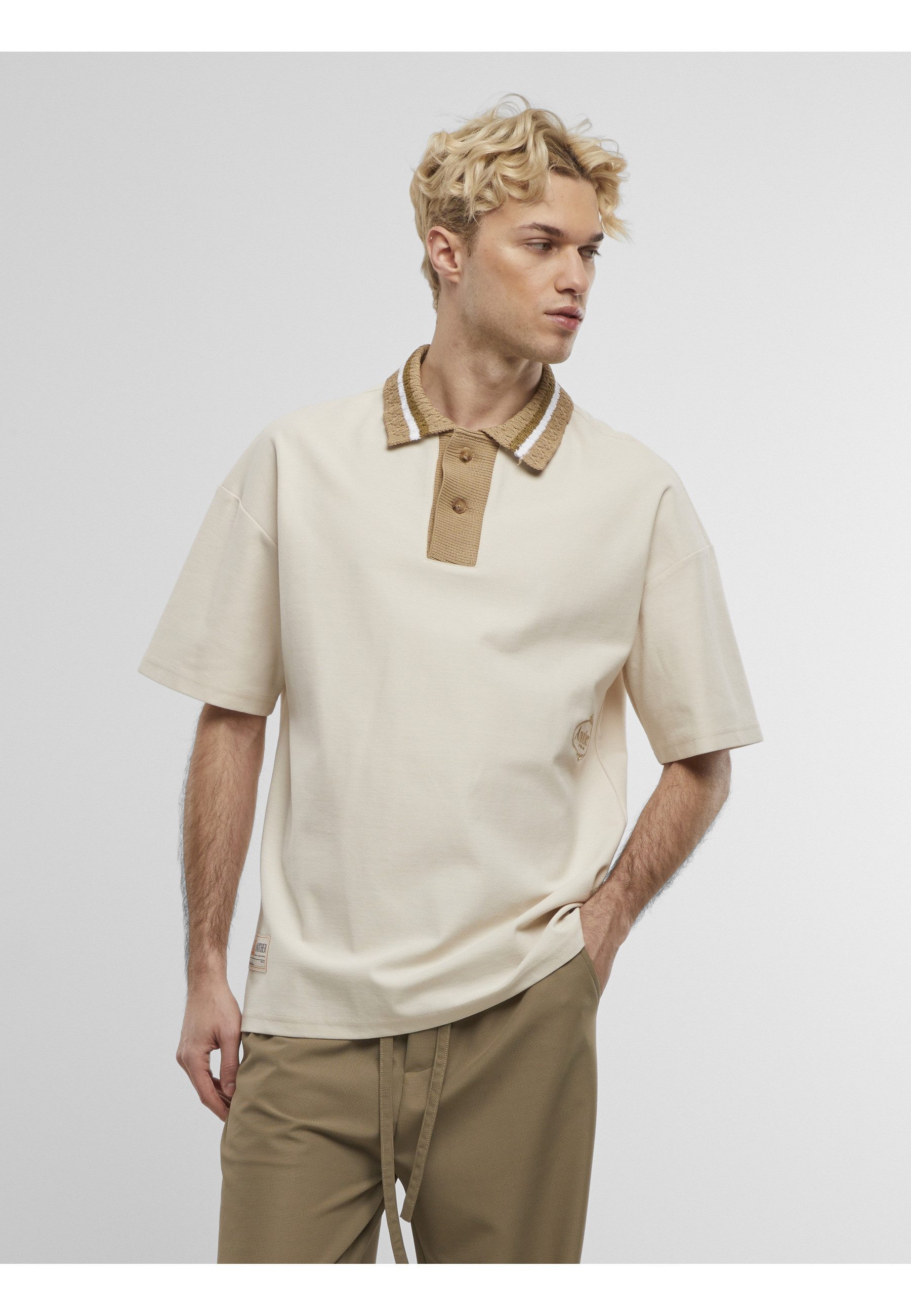 Another Cotton Lab Poloshirt Another Cotton Lab ACL Knit Collar Oversized Polo (1-tlg)