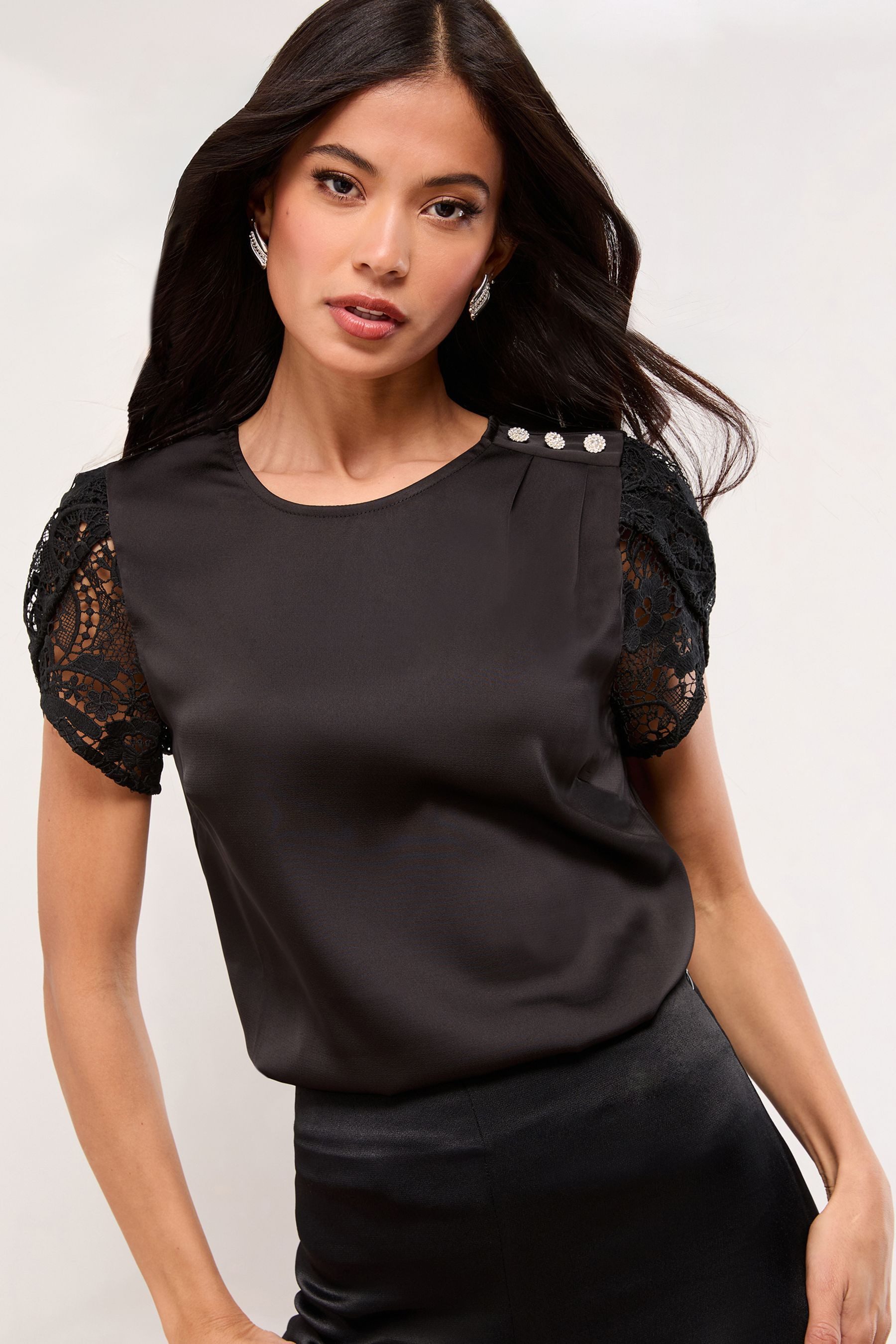 T-Shirt Lipsy Top mit Tulpenärmeln, Regular