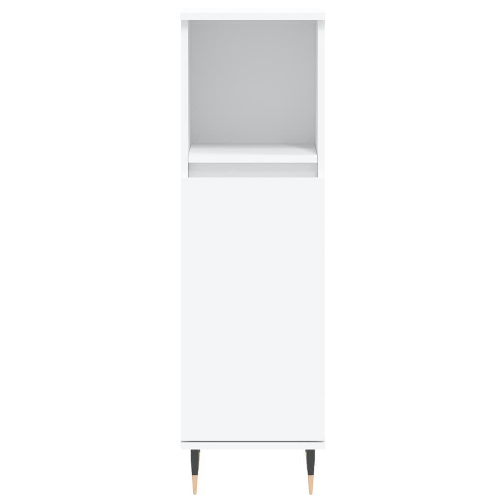 Badezimmerspiegelschrank Weiß (1-St) cm vidaXL Badschrank Holzwerkstoff 30x30x100