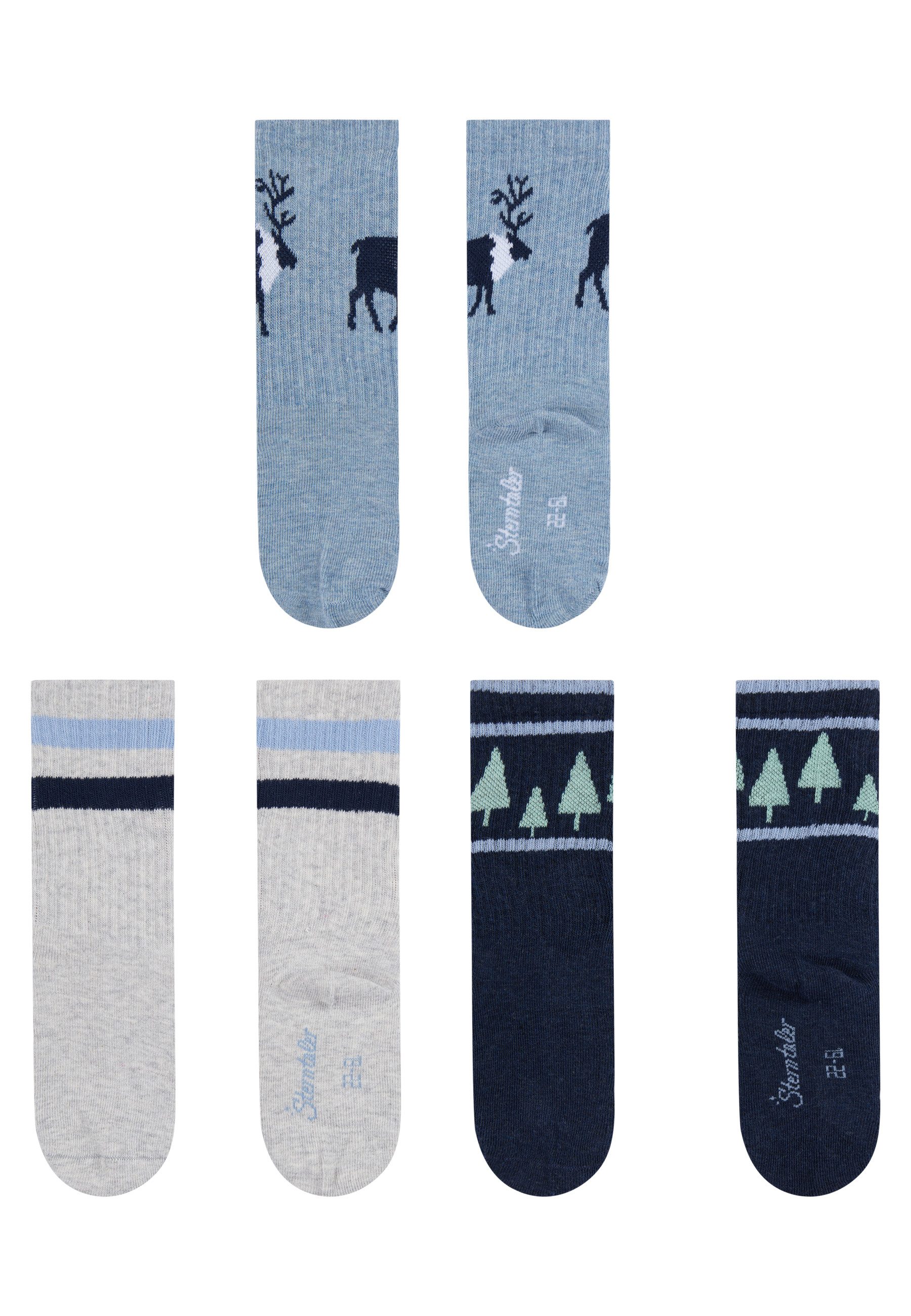Sterntaler® Langsocken Socken 3er-Pack Hirsch (3-Paar) günstig online kaufen