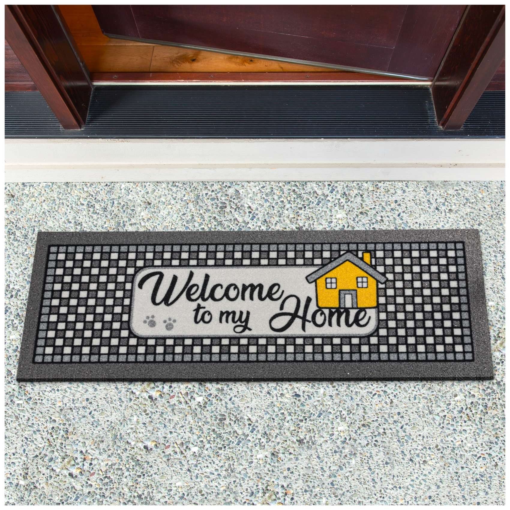 ANRO Fußmatte Rutschfeste Gummibasis Türmatte Schmurzfangmatte, eckig, Höhe günstig online kaufen