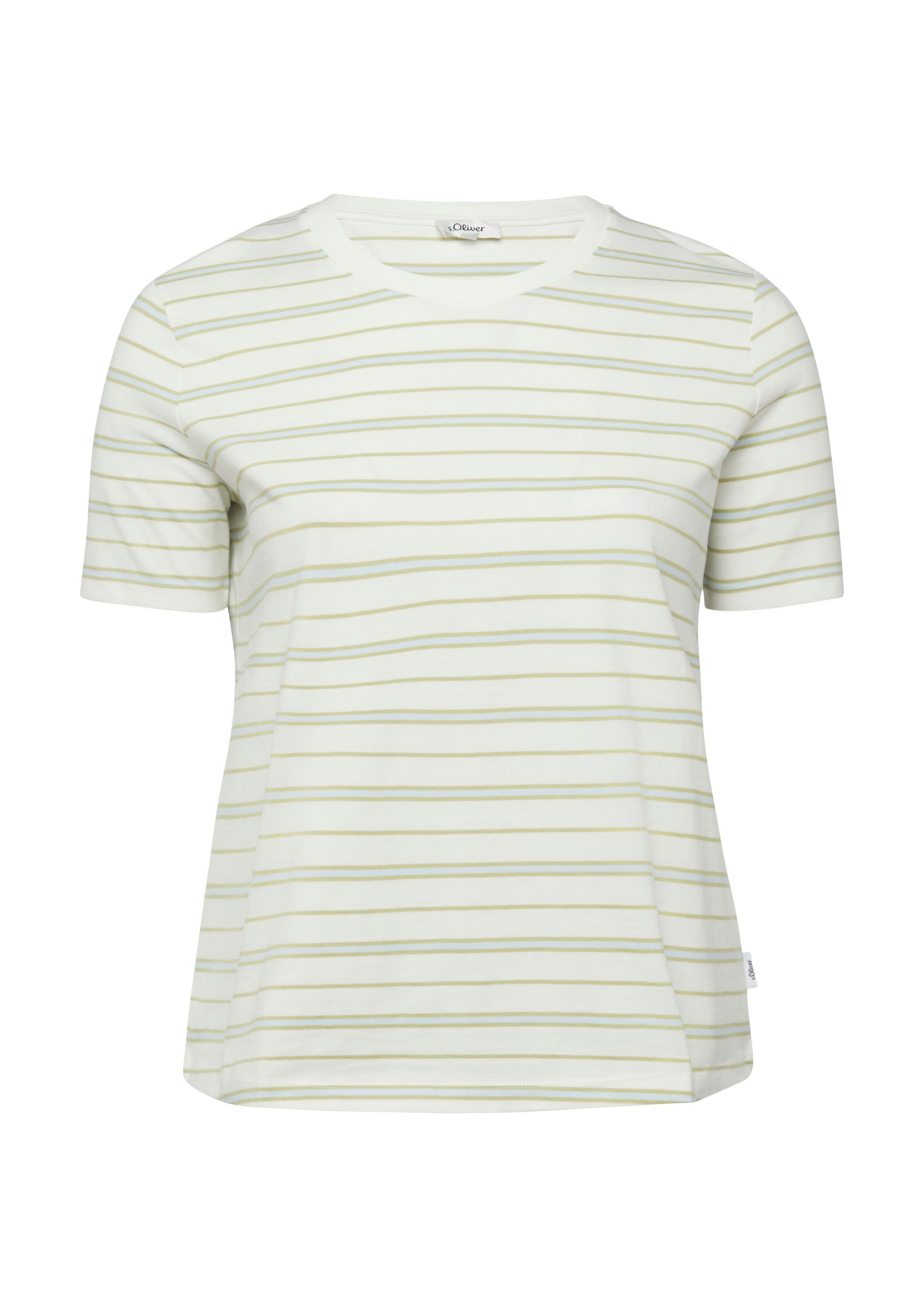s.Oliver Kurzarmshirt T-Shirt Jersey-T-Shirt mit Streifen
