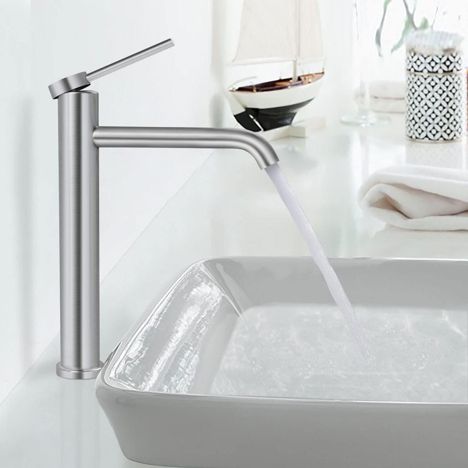 LuxusKollektion Aufsatzwaschbecken Wasserhahn Aufsatzwaschbecken Einhebelmischer (1-St)