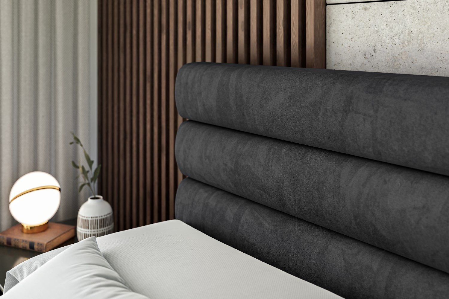 ALTDECOR Boxbett CELESTIA (Multipocket-Matratze H4, H3 Matratze Bonellfederung, Topper, Kopfteil)