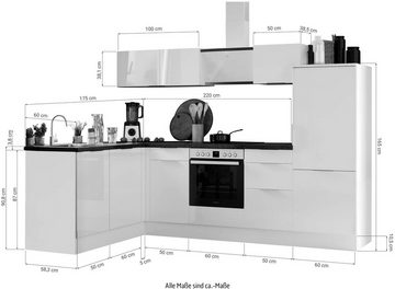 RESPEKTA Küche Elisabeth, vormontiert, inkl. E-Geräte, Breite 280 cm