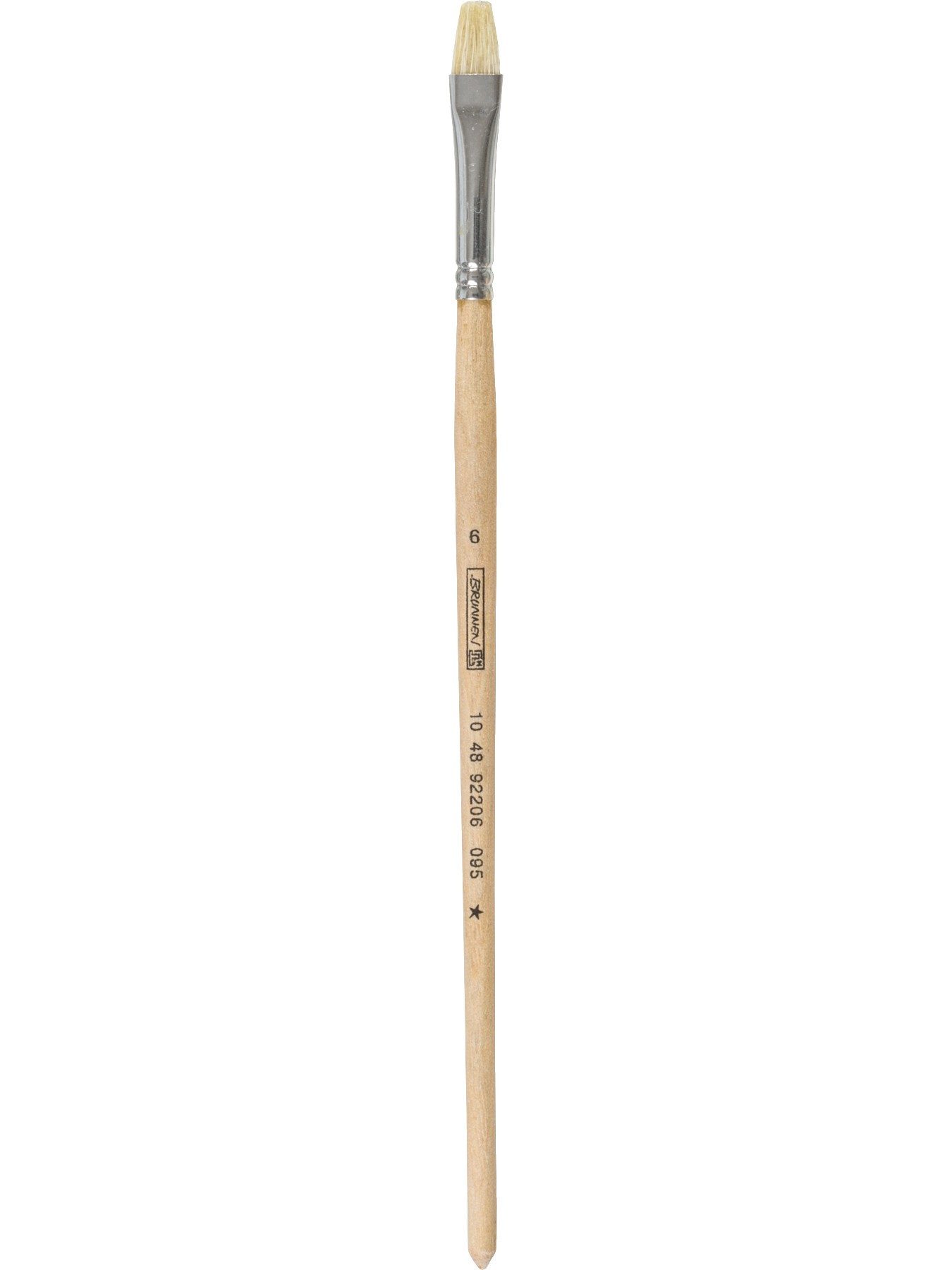 Baier & Schneider Malpinsel Borstenpinsel flach Größe 6 aus Schweineborste, (6 St)