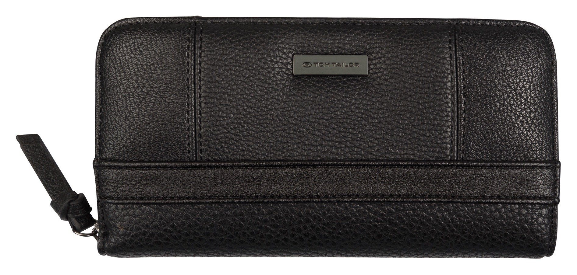 TOM TAILOR Geldbörse Juna, aus soft genarbtem ledrigen Material mit glänzenden Metall-Accessoires