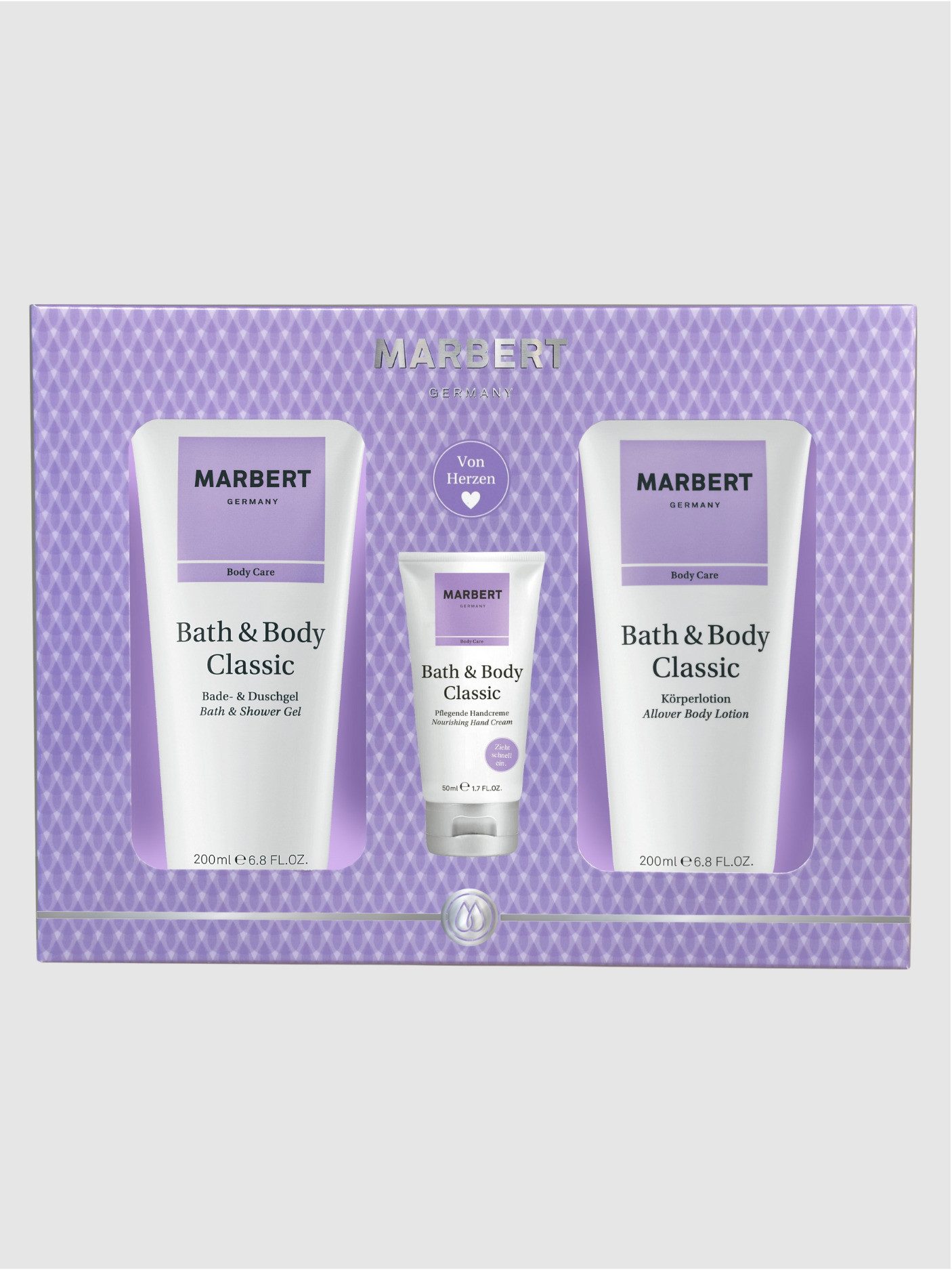 Marbert Körperlotion Bath & Body Classic Set 3 Tlg.
