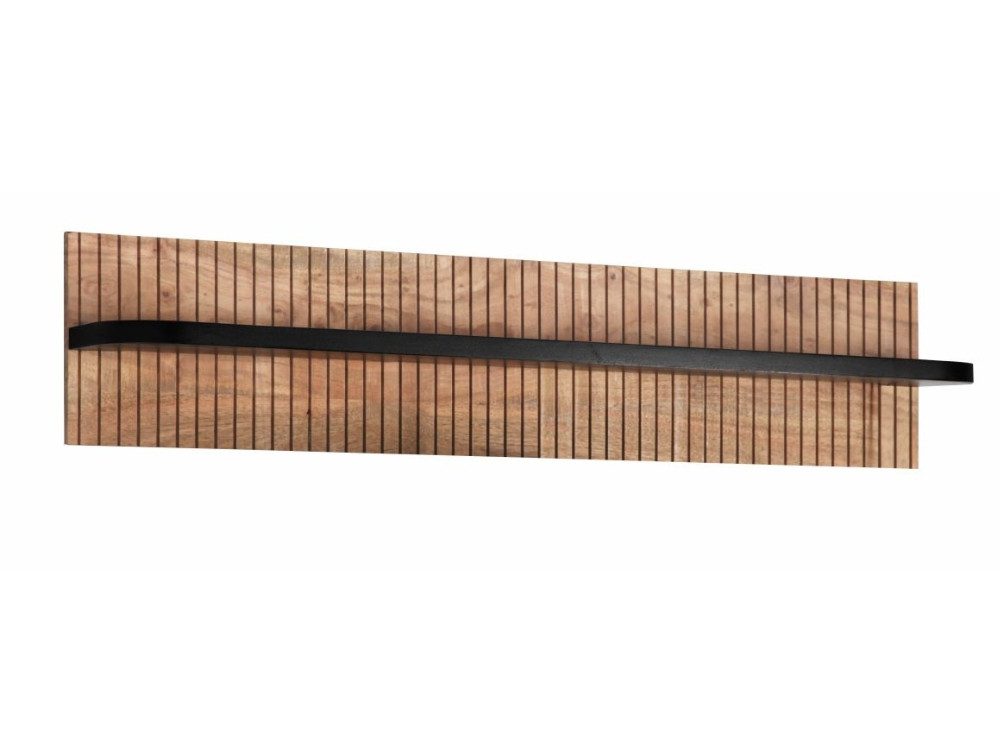 WOLF MÖBEL Ablageregal BRONX ROUND Wandpanel 118x25 mit Licht, 118x20x25, BRONX ROUND Wandpanel 118x25 mit Licht