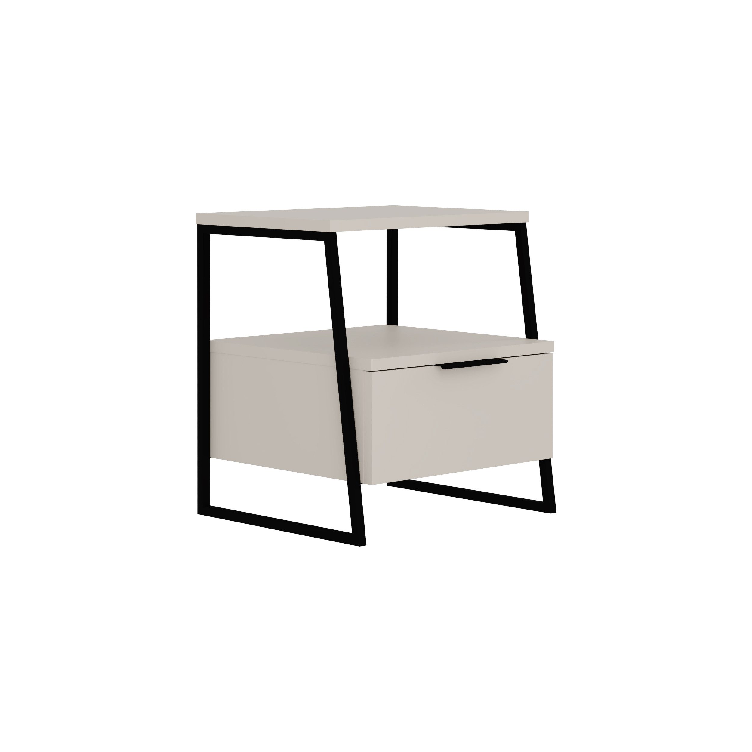 Decortie Nachttisch Pal Moderner Nachttisch, 45 x 41 x 50 cm (1 Tisch), Moderner Nachttisch, 45 x 41 x 50 cm