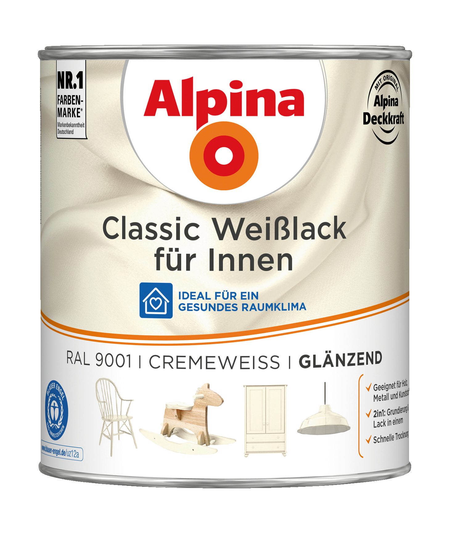 Alpina Weißlack Classic Weißlack für Innen Cremeweiß