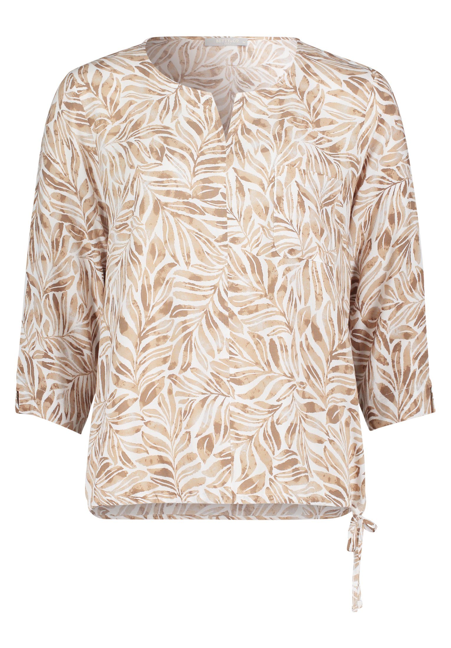Betty&Co Klassische Bluse Bluse Kurz 3/4 Arm