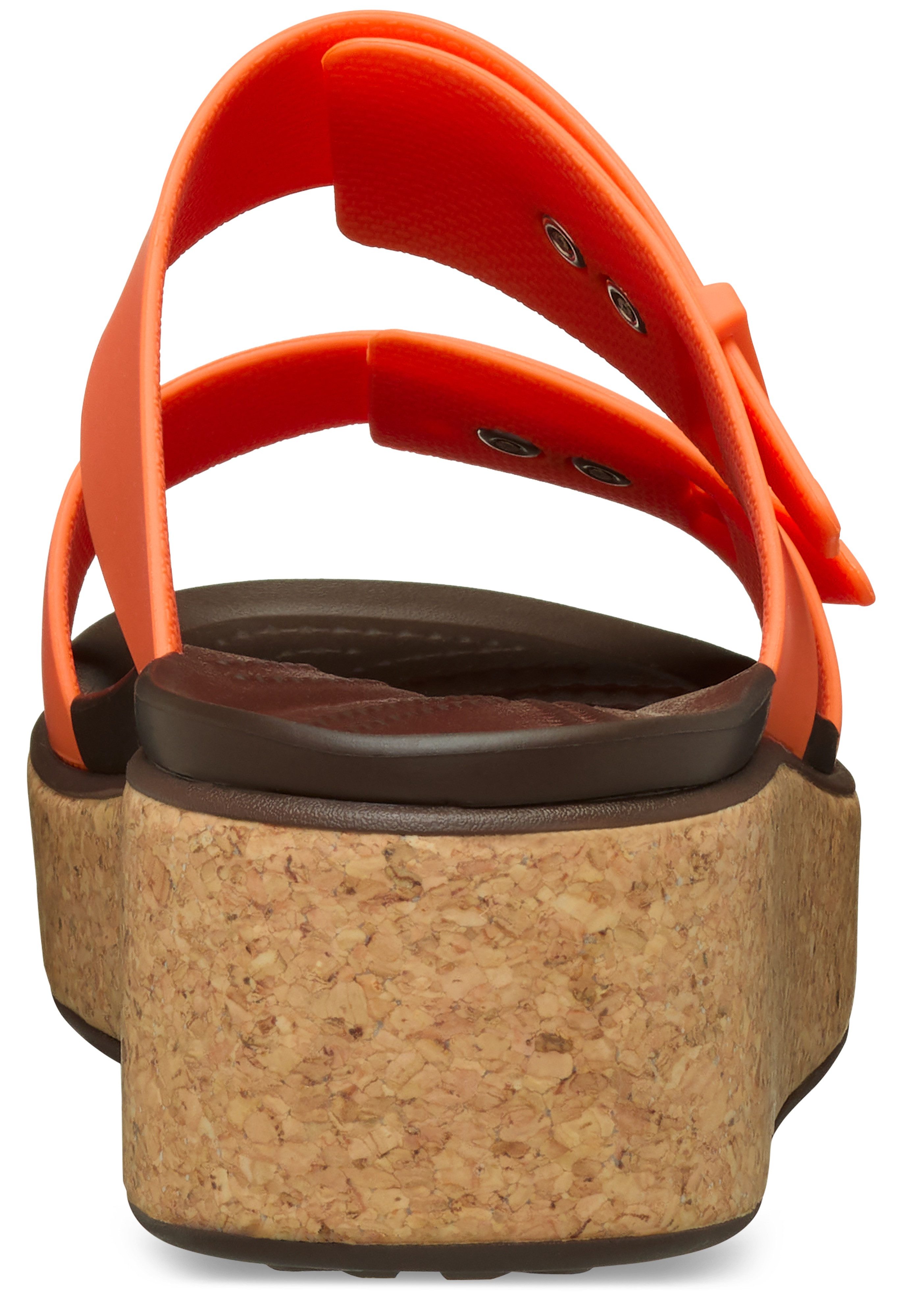 Crocs Brooklyn Cork Buckle Keilpantolette, Keilsandale, Plateausandale mit LiteRide™ Schaumfußbett