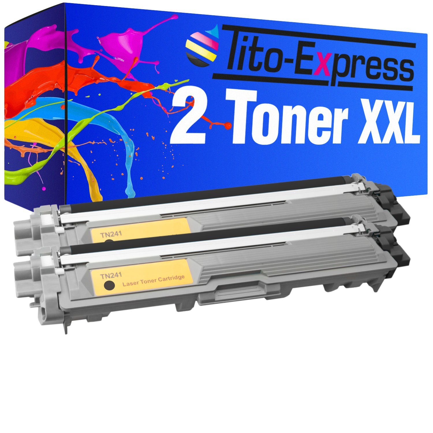 Tito-Express Tonerpatrone 2er Set ersetzt Brother TN-241 Brother TN 241 TN241, (Doppelpack, 2x Black), für DCP-9022CDW MFC-9332CDW MFC-9142CDN HL-3142CW HL-3152CW