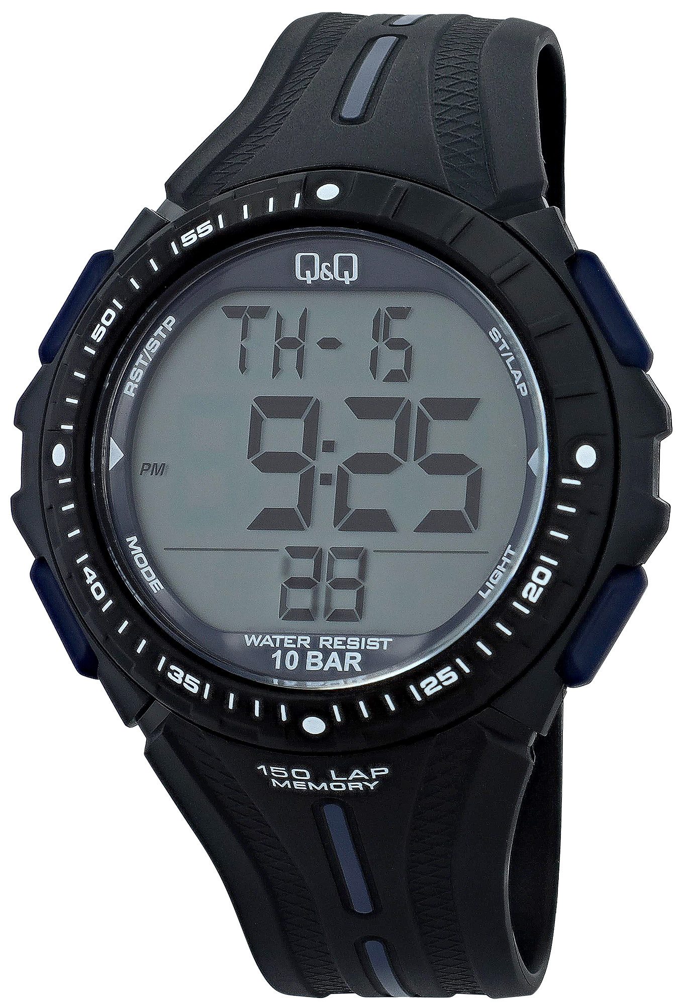 Q&Q Quarzuhr M102J003Y Digital, Kunststoff, Resinband, schwarz, 10 ATM, D 5 günstig online kaufen