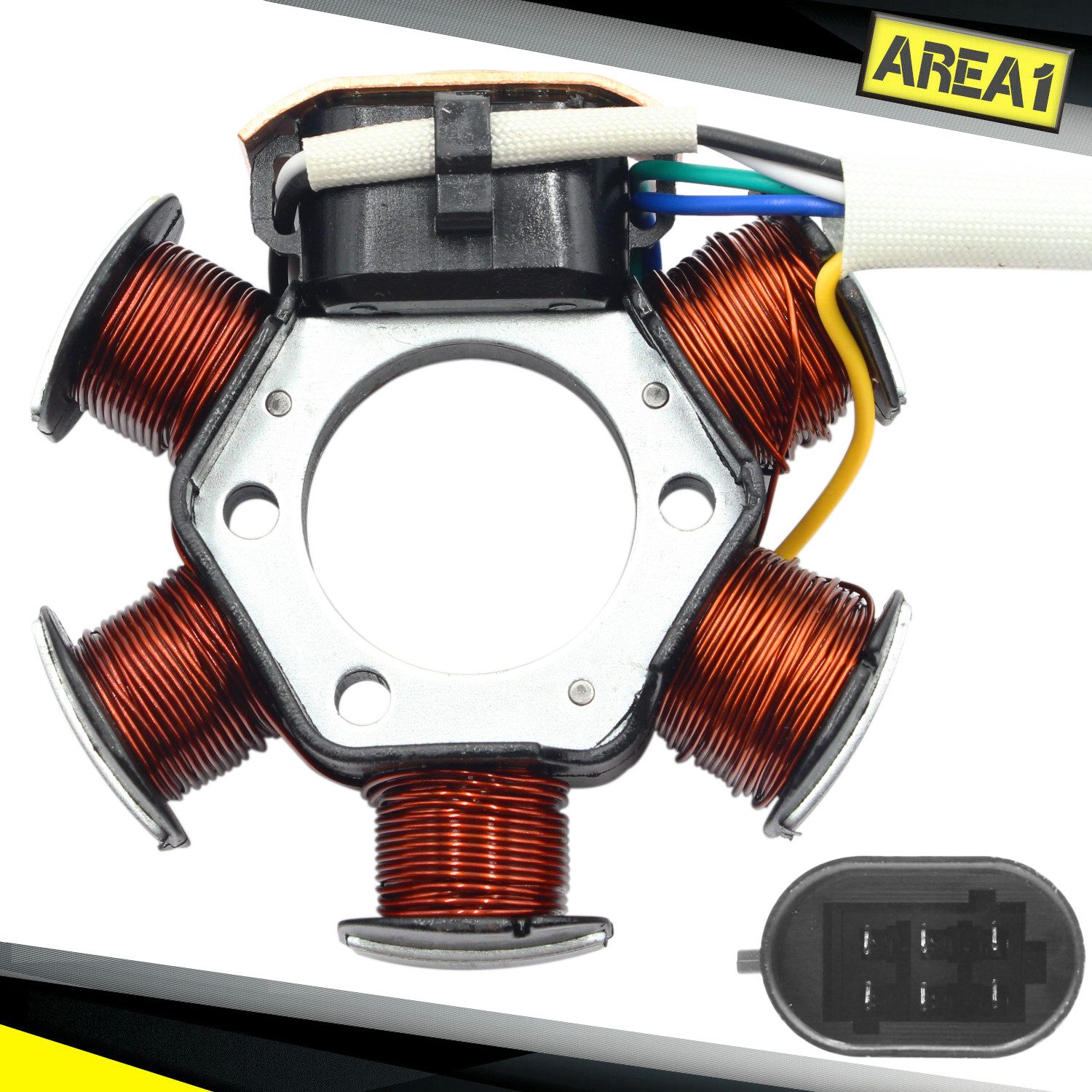 Area1 Lichtmaschinenregler Ersatz Lichtmaschine Stator für Piaggio 50ccm ab Bj. 99, passend für NRG TPH Zip Liberty Free, Runner, ET2 LX SR 50R
