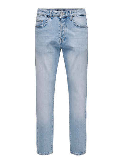 ONLY & SONS Regular-fit-Jeans Regular Denim Pants mit Rissen 5-Pocket Jeans Hose 7128 in Hellblau
