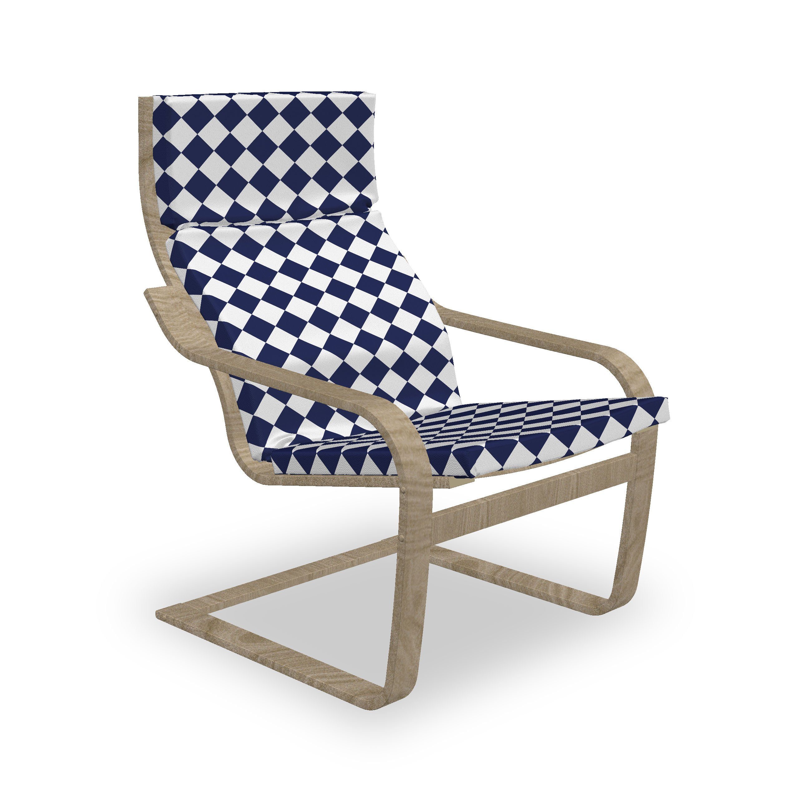 Inspired mit Abakuhaus Reißverschluss, Old und Stuhlkissen Tile Home Stuhlkissen Sitzkissen Blau Hakenschlaufe mit