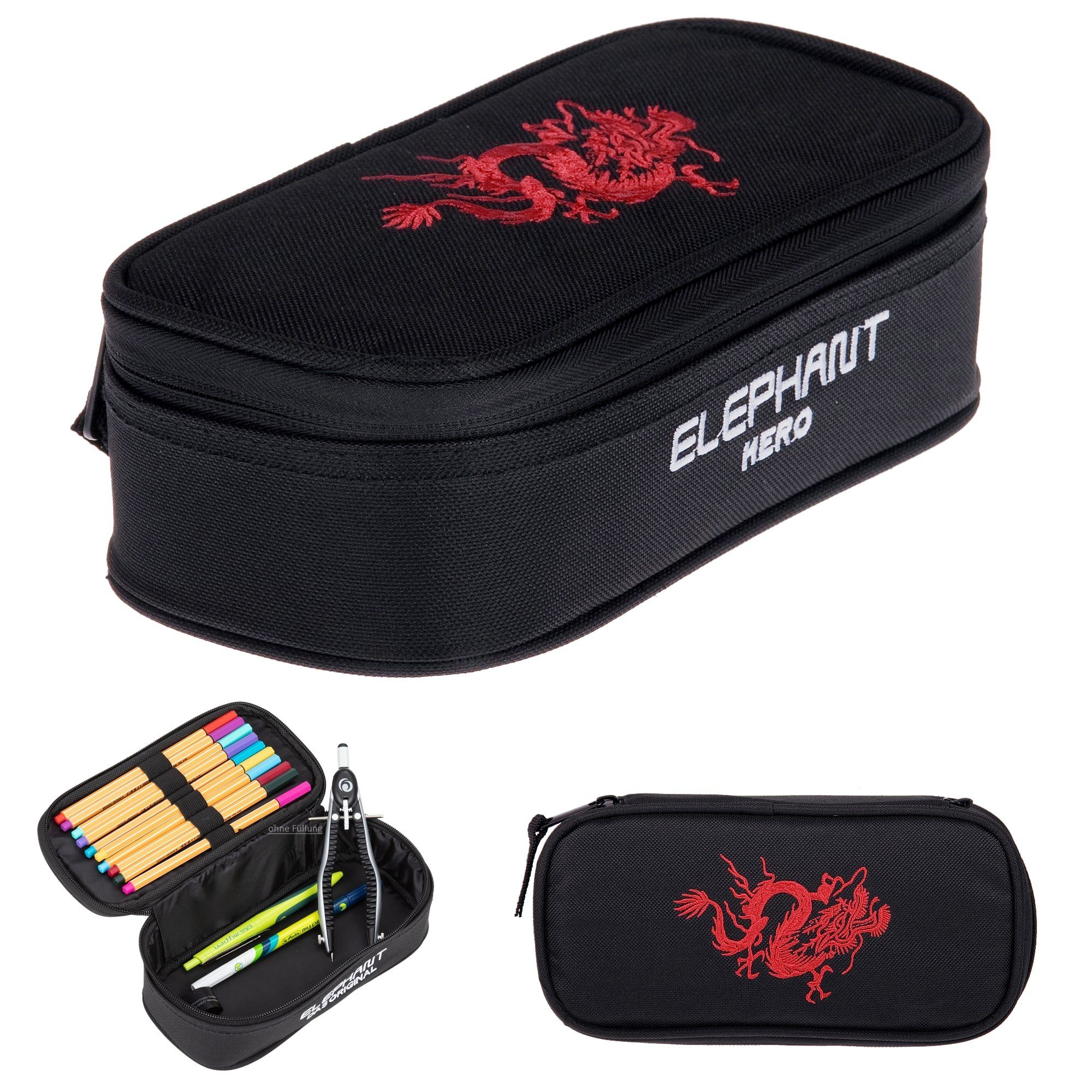 ELEPHANT Schulrucksack Hero Signature Schultasche (2 Teile Set), Rucksack + Mäppchen Box – Bild 5 von 5