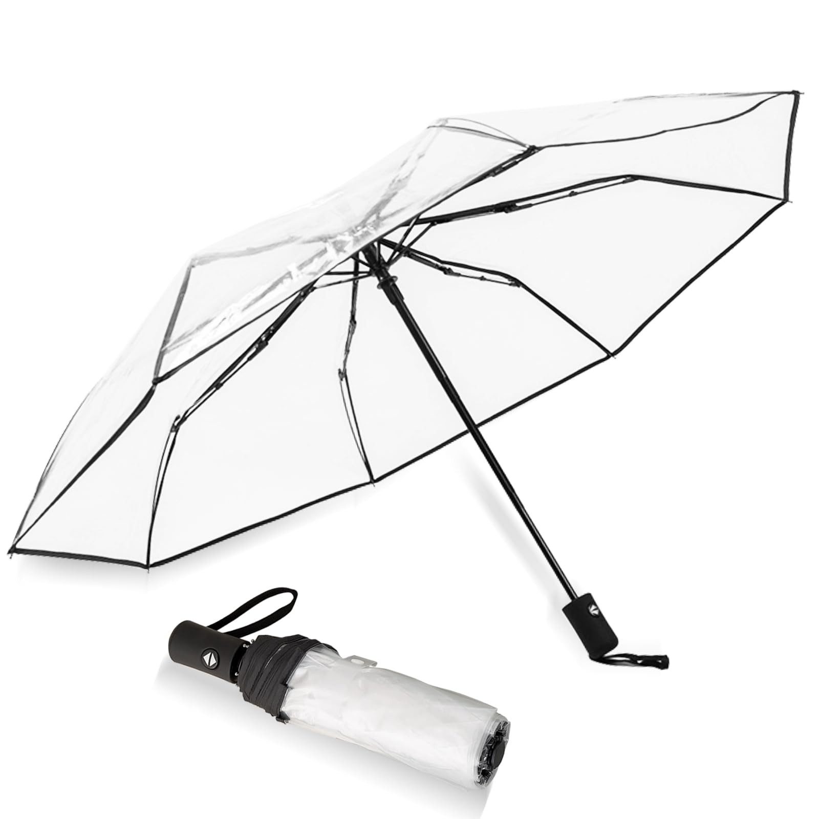 Coonoor Taschenregenschirm Vollautomatischer transparenter Regenschirm, tra günstig online kaufen