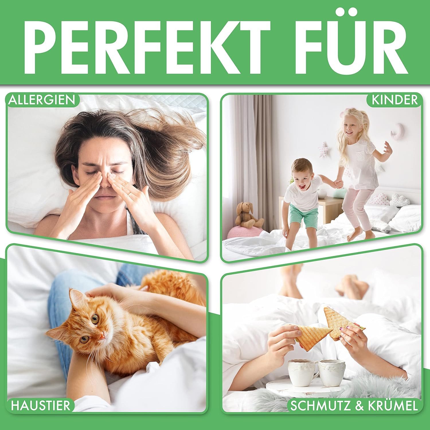 Welldora Kissenbezug für Allergiker, Milbenbezug Kissen, günstig online kaufen