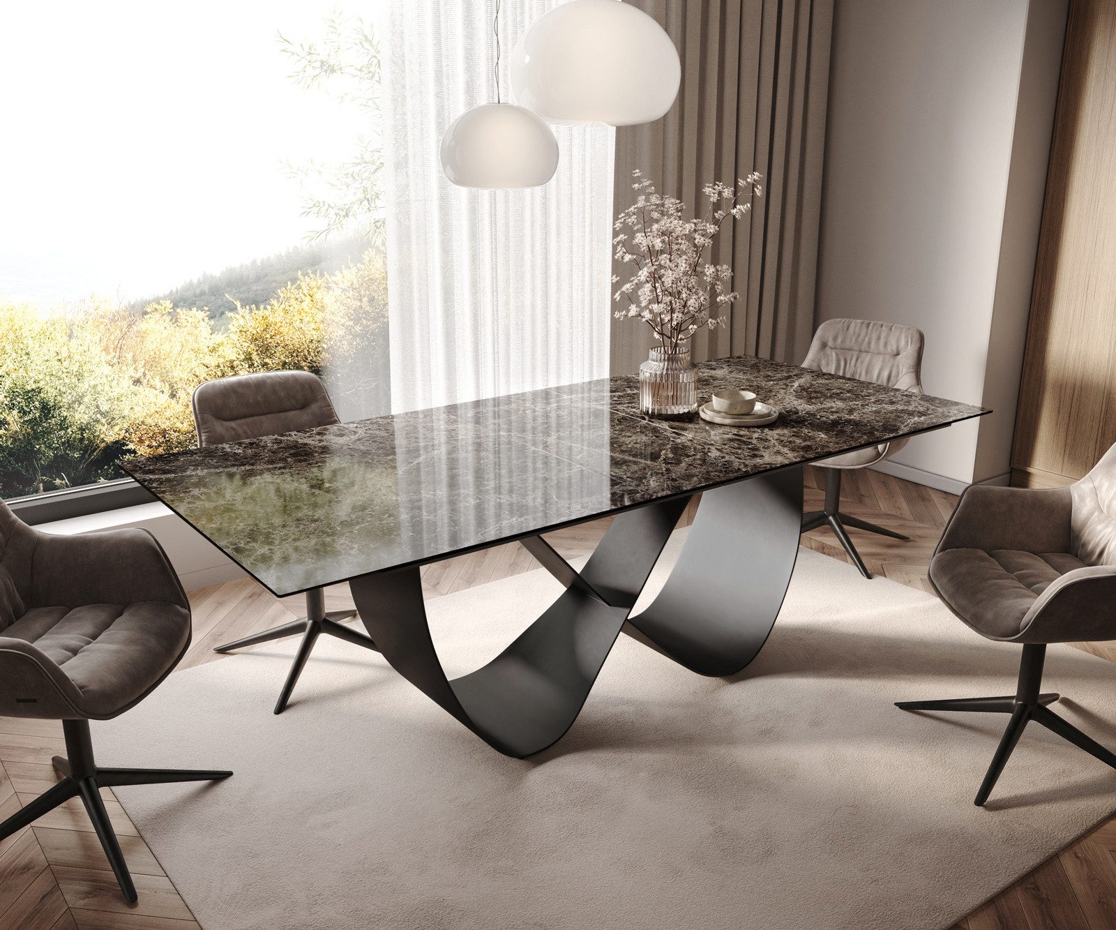 DELIFE Esstisch Edge, Keramik Laminam® Emperador günstig online kaufen