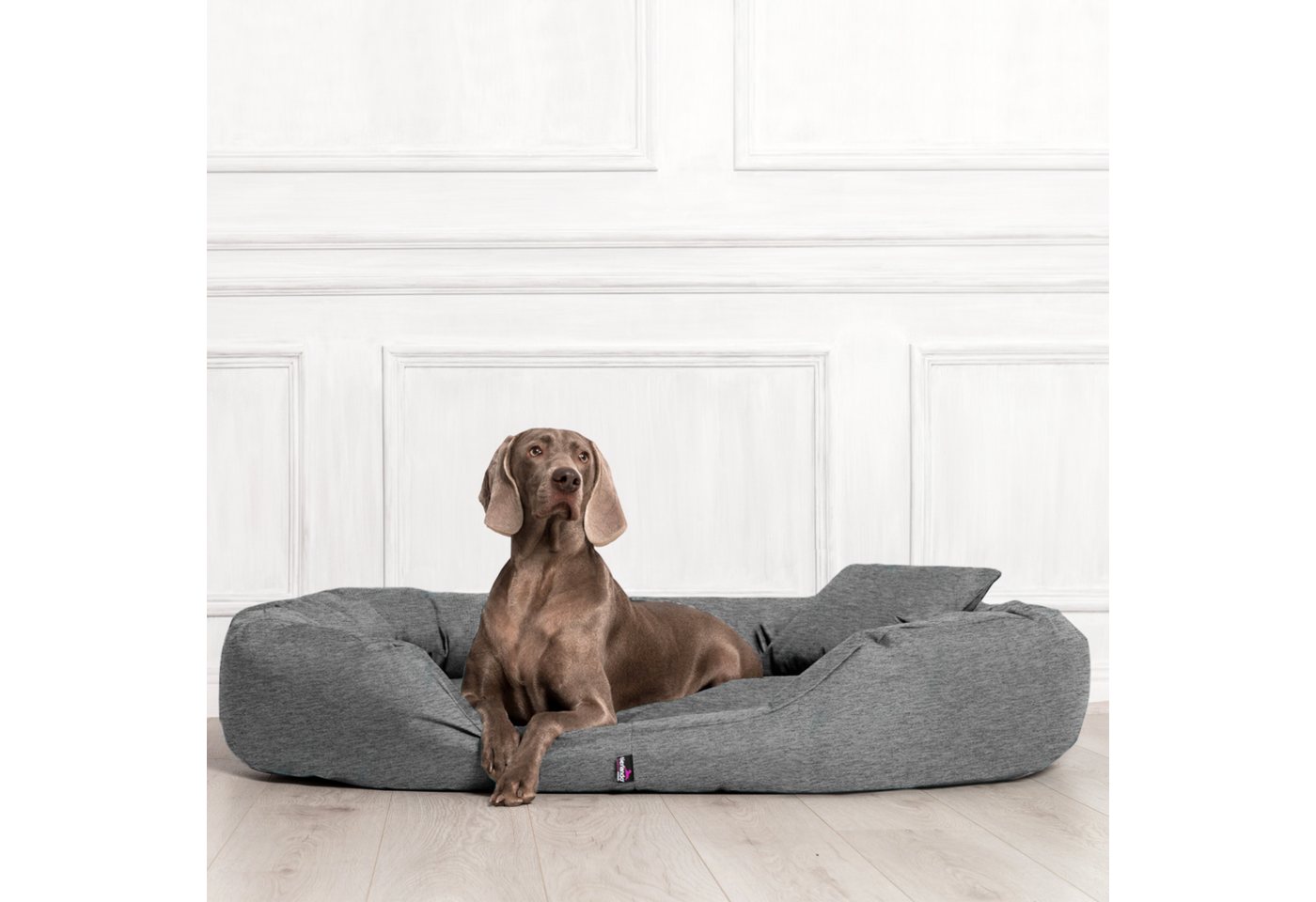 Thumbnail - tierlando® Tierbett Orthopädisches Hundebett SAMMY, Robuster Polyester, Dicke Umrandung, Dicke Umrandung zur bequemen Ko...
