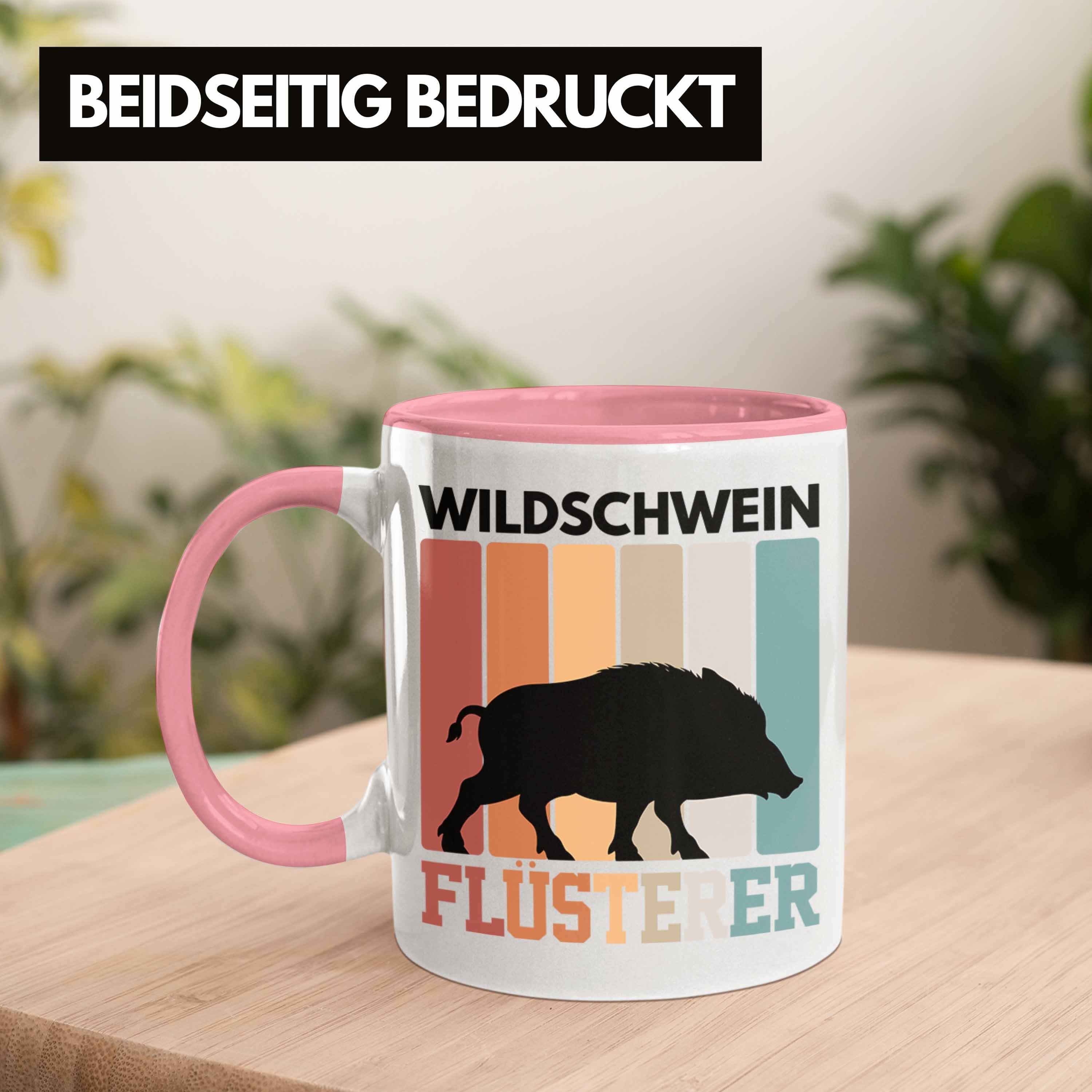 Wildschwein Tasse Rosa Flüsterer Trendation - Jäger Geschenk Gesche Lustige Tasse Trendation